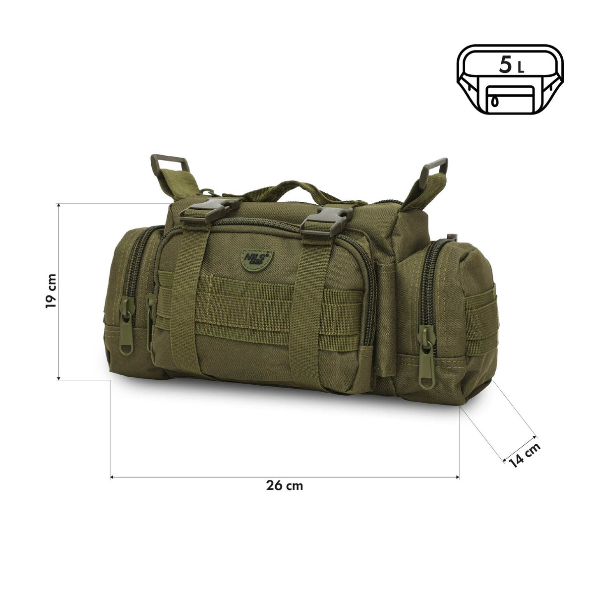 Torba biodrowa zielona xl NC3907 Nils Camp