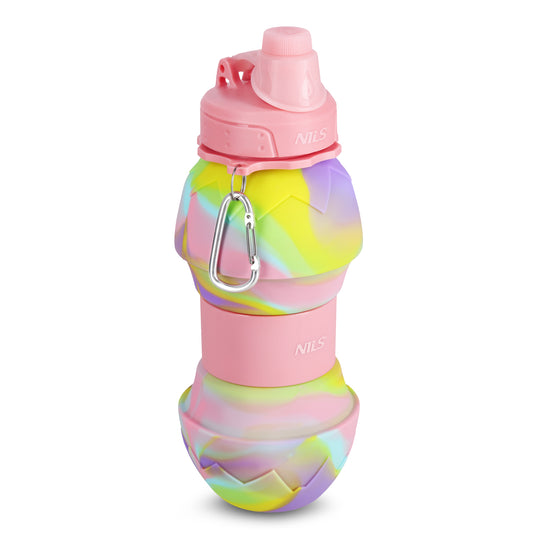 Bidon silikonowy składany 700ml różowy NC4102 Nils