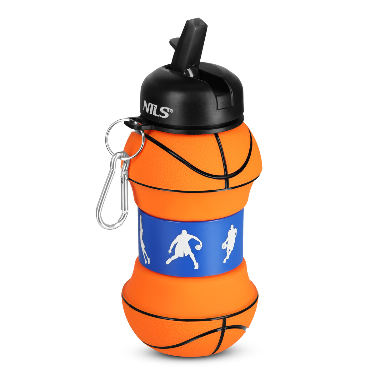 Butelka sportowa składana 550ml basketball NC4104 Nils
