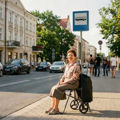Wózek na zakupy z siedziskiem 40l czarny nils NC4303 Nils Camp