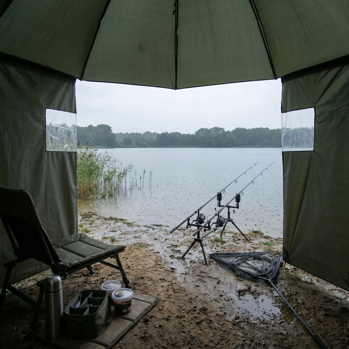 Parasol wędkarski z boczną osłoną NC4702 Nils Camp