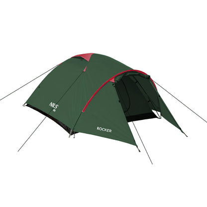 Zielono-czerwony namiot kempingowy rocker NC6013 Nils Camp