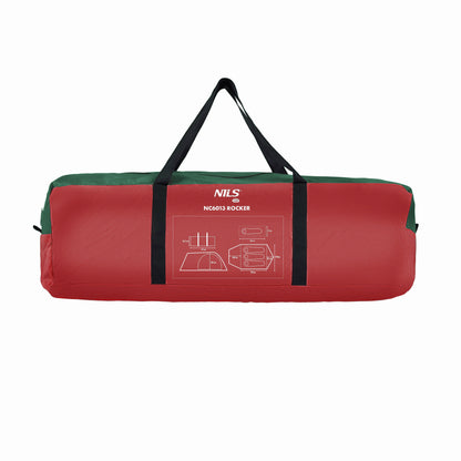 Zielono-czerwony namiot kempingowy rocker NC6013 Nils Camp