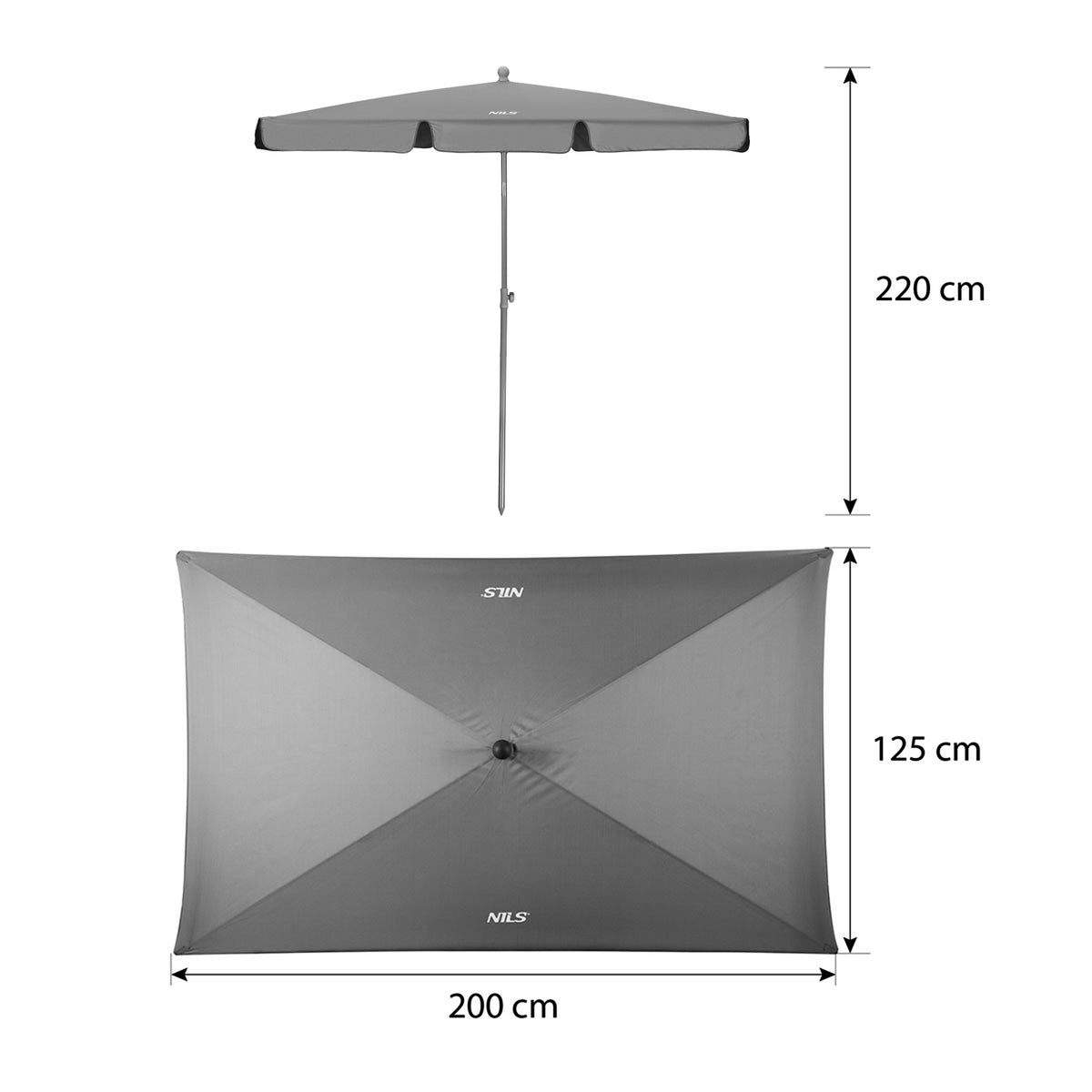 Parasol ogrodowy 200 cm NC7826 Nils