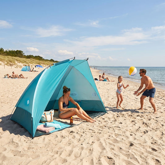 Turkusowy namiot plażowy 260x120x120 cm NC8030 Nils