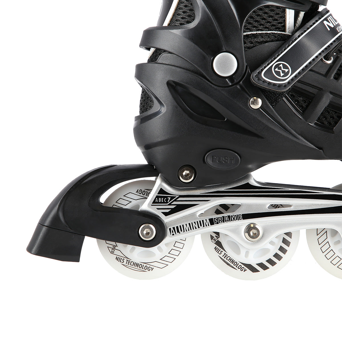 4w1 czarne led rozm. m(35-38) łyżworolki z wym. płozą hokejową NH10905 Nils Extreme