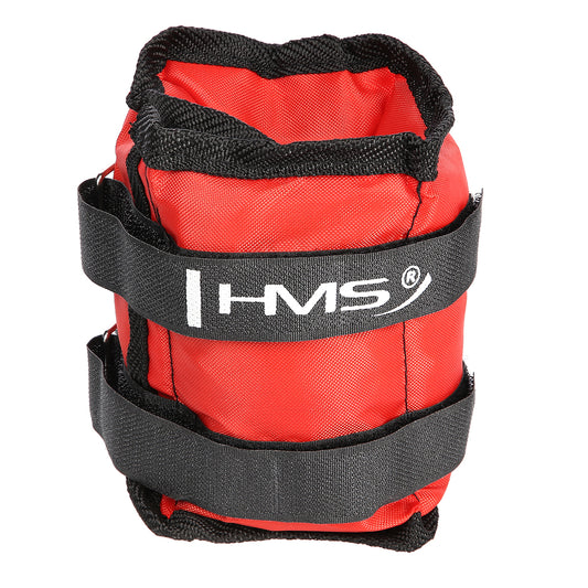 Red obciążniki do ćwiczeń na kostki i nadgarstki 2 x 1.5 kg OB03 Hms