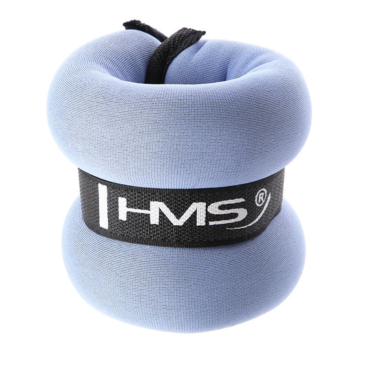 Blue obciążniki do ćwiczeń na kostki i nadgarstki 2 x 1kg OB04 Hms
