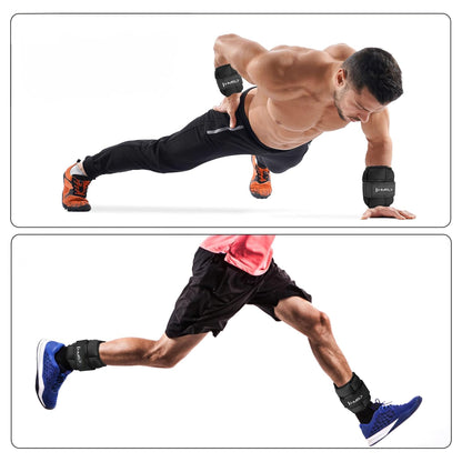 Obciążniki na kostki i nadgarstki regulowane 2 x 2.5kg ONK05 Hms