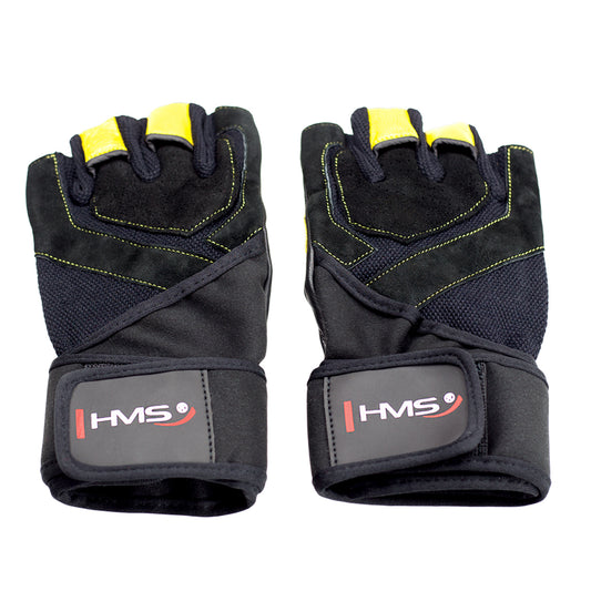 Black/yellow rozm. s rękawice na siłownię RST01 Hms