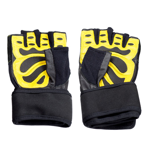 Black/yellow rozm. s rękawice na siłownię RST01 Hms