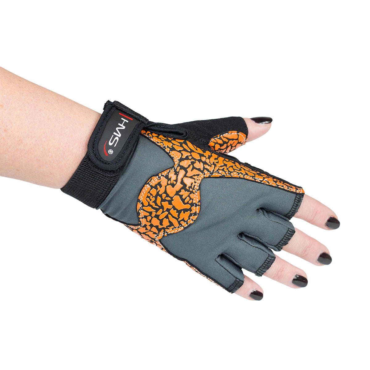 Orange/gray rozm. l rękawice na siłownię RST03 Hms