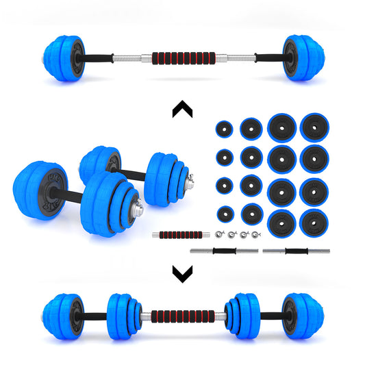 Bar sztangielki regulowane gumowane 30kg SGG30 Hms