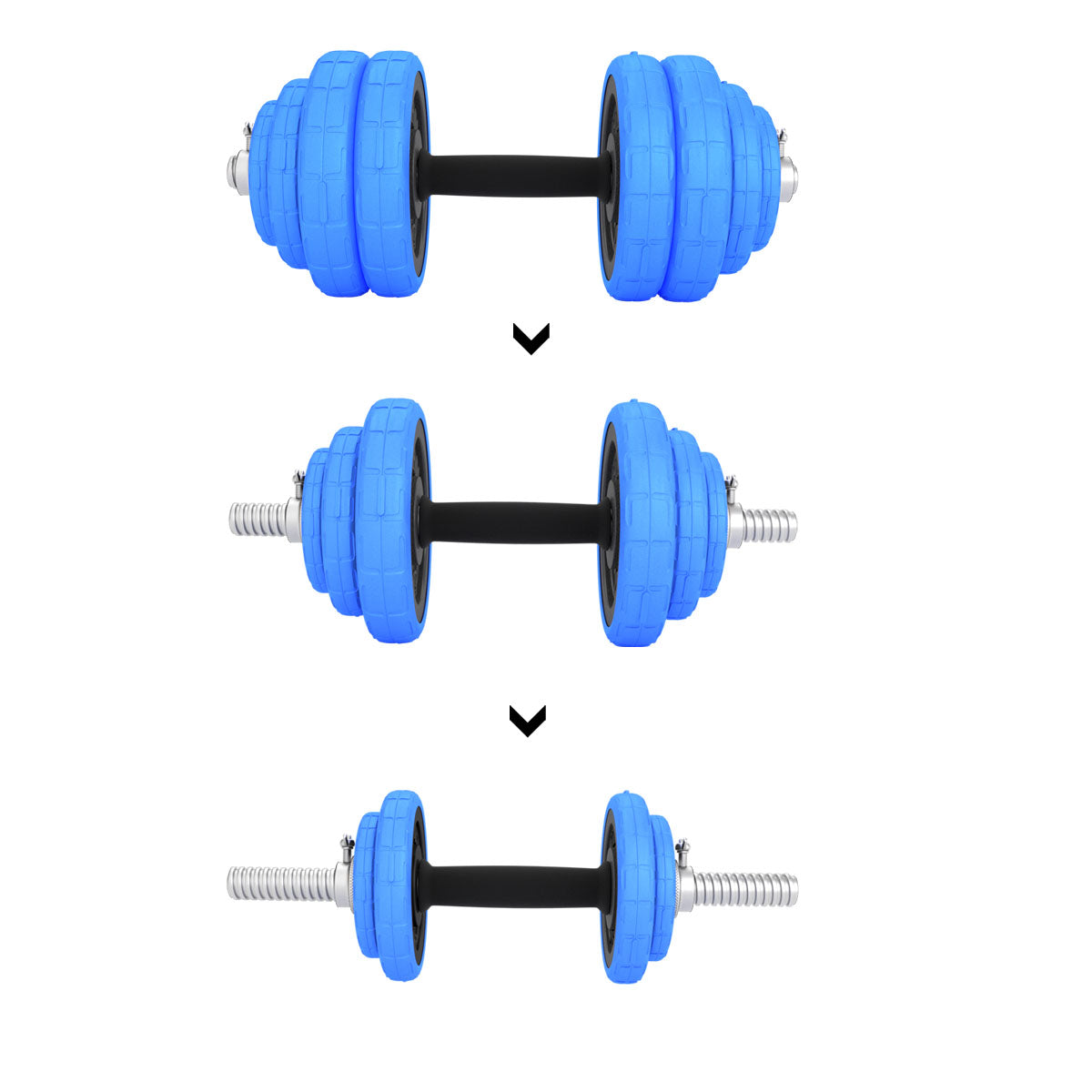 Bar sztangielki regulowane gumowane 30kg SGG30 Hms