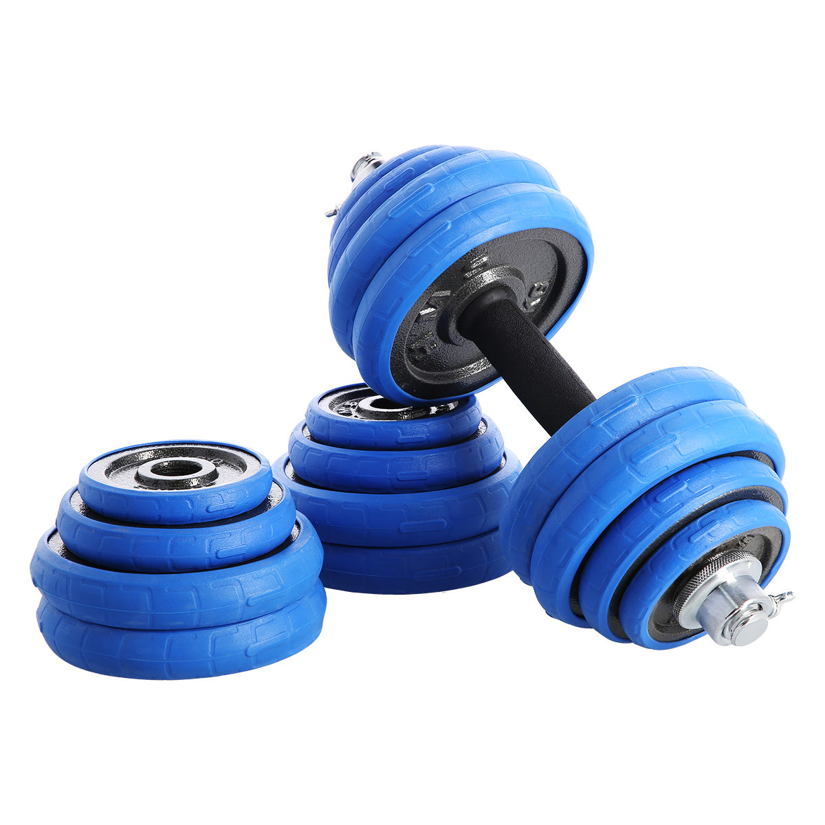 Bar sztangielki regulowane gumowane 30kg SGG30 Hms