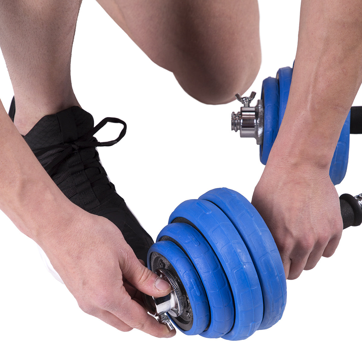 Bar sztangielki regulowane gumowane 30kg SGG30 Hms