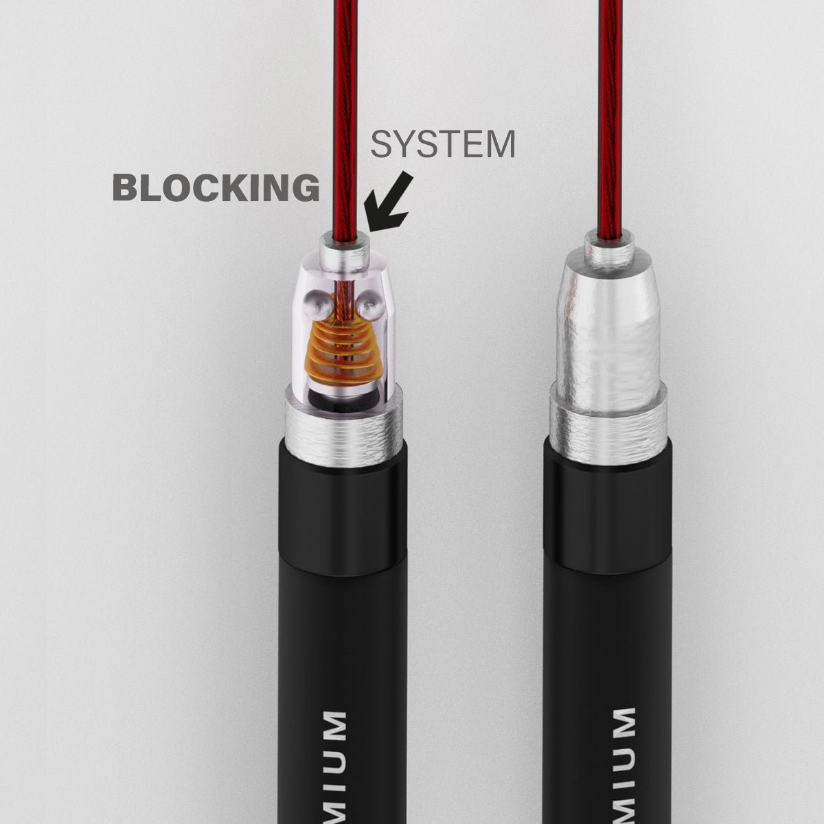Black/red szybka skakanka SK60 Hms Premium