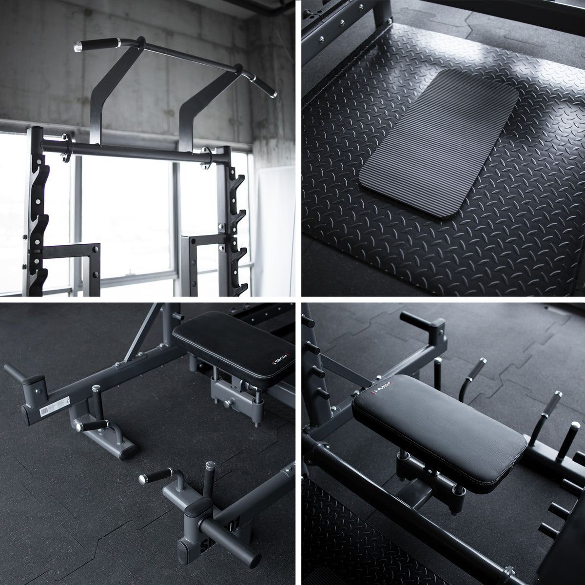 Stojak multifunkcyjny z platformą do podnoszenia ciężarów i hip thrust commercial SMP01 Hms