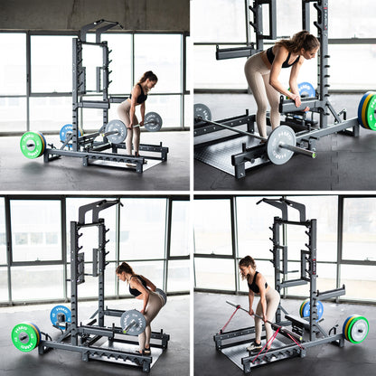 Stojak multifunkcyjny z platformą do podnoszenia ciężarów i hip thrust commercial SMP01 Hms