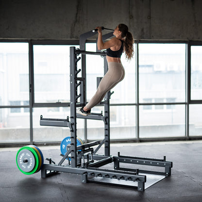 Stojak multifunkcyjny z platformą do podnoszenia ciężarów i hip thrust commercial SMP01 Hms