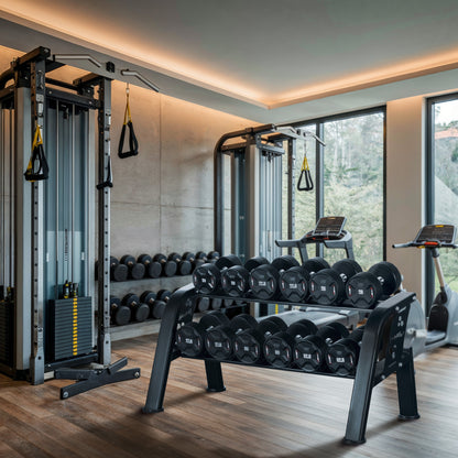 Stojak na hantle dwurzędowy 6 par commercial STR48 Hms