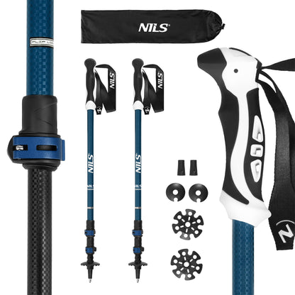 Blue kije trekkingowe aluminiowe TK8601 Nils