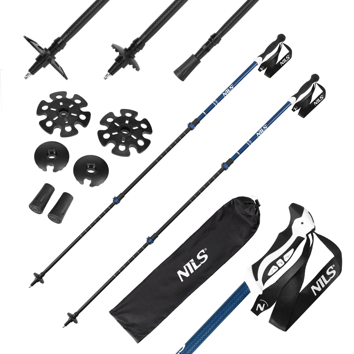 Blue kije trekkingowe aluminiowe TK8601 Nils
