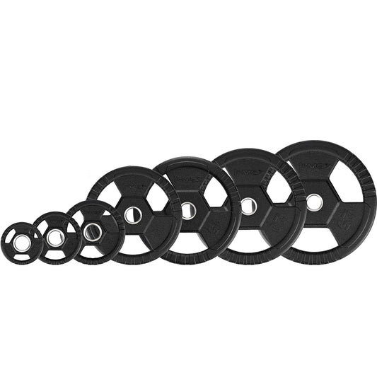 Czarny talerz olimpijski ogumowany 20 kg TOH20 Hms