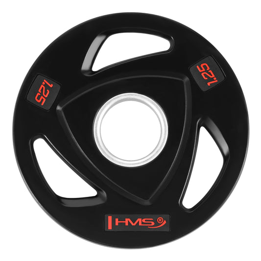 Czarny talerz olimpijski ogumowany 1.25 kg TOX01 Hms