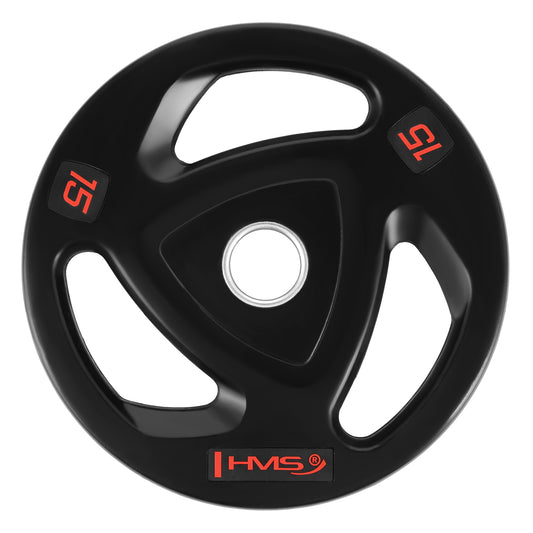 Czarny talerz olimpijski ogumowany 15 kg TOX15 Hms