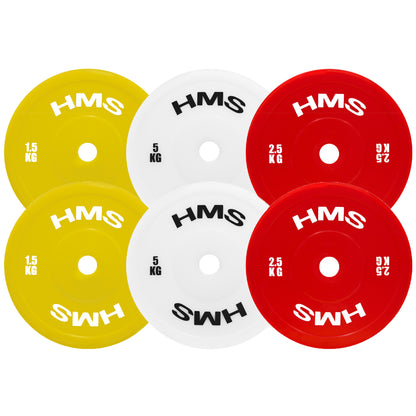 (2 x 2.5 kg) red talerz olimpijski techniczny pe 2 x 2.5 kg TPP02 Hms