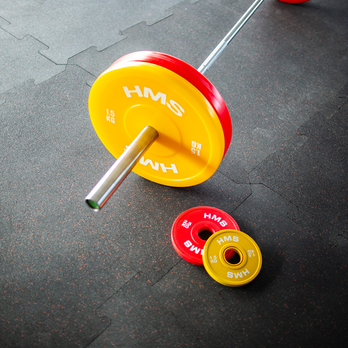 (2 x 2.5 kg) red talerz olimpijski techniczny pe 2 x 2.5 kg TPP02 Hms