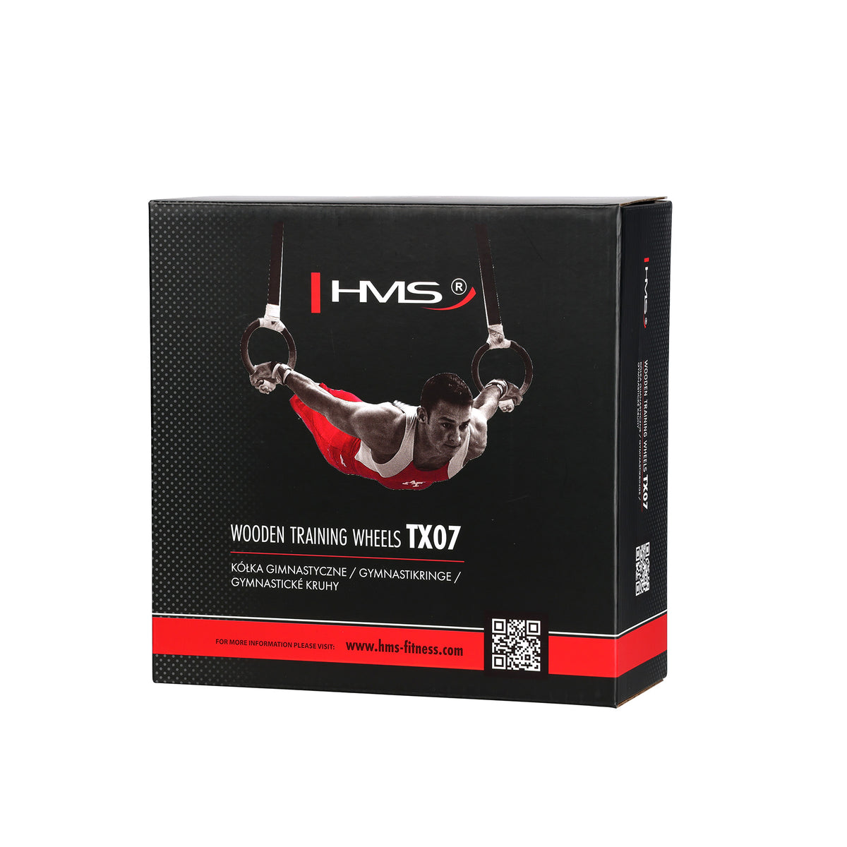 Drewniane kółka gimnastyczne z miarką TX07 Hms