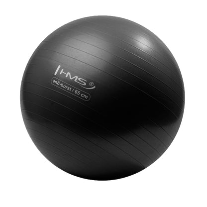 New 65cm black anti-burst piłka gimnastyczna YB02 Hms
